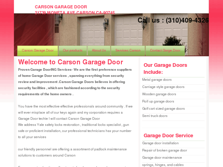 www.carsongaragedoor.net