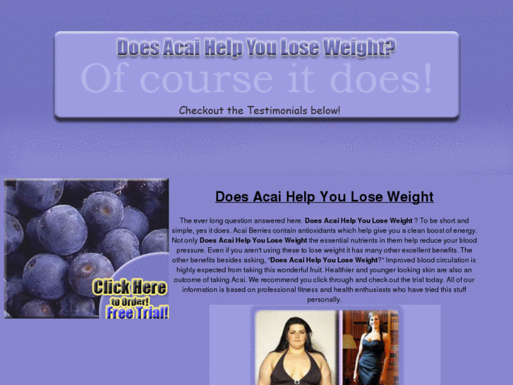 www.doesacaihelpyouloseweight.net