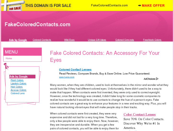 www.fakecoloredcontacts.com