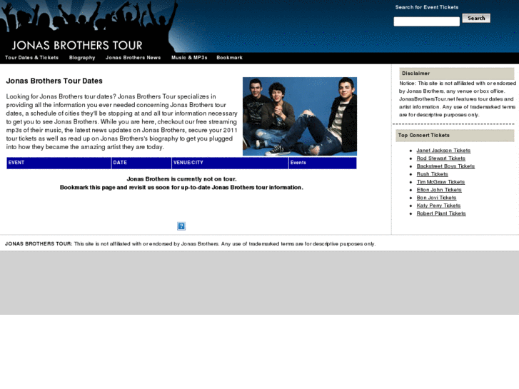 www.jonasbrotherstour.net