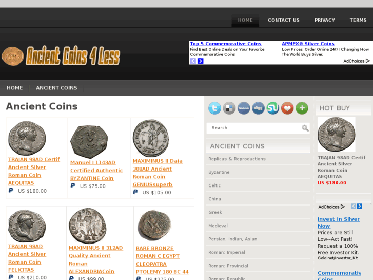 www.ancientcoins4less.com