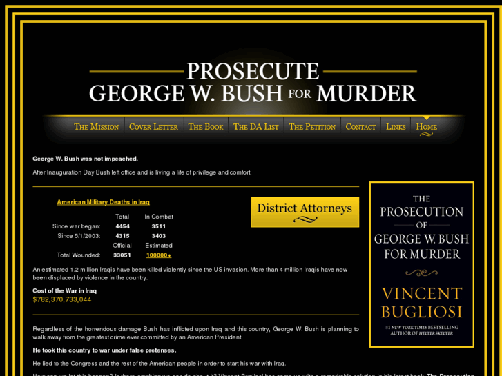 www.prosecutegeorgebush.com