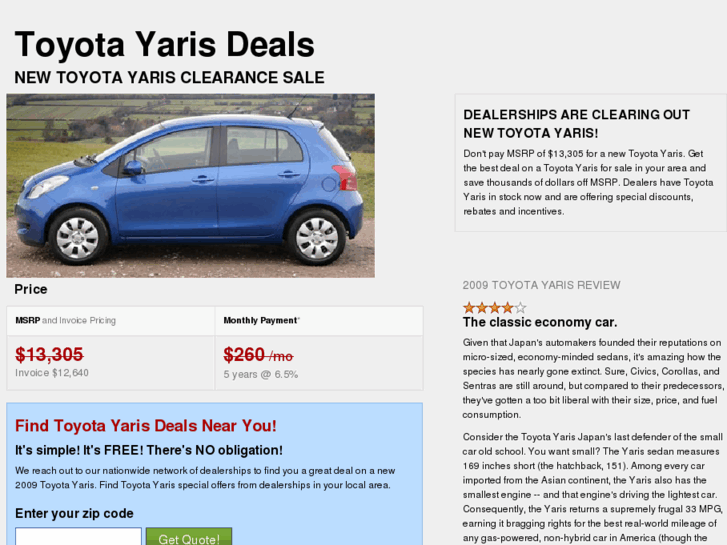 www.toyotayarisdeals.com