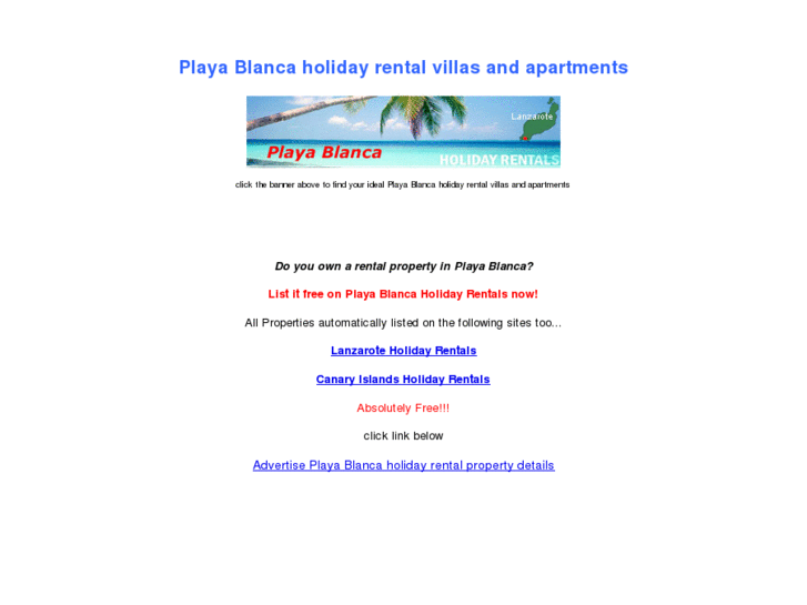 www.playablancaholidayrentals.com