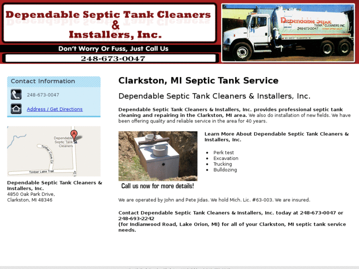 www.dependablesepticcleanersmi.com