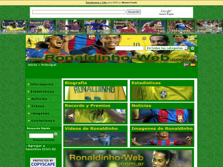 www.ronaldinho-web.com.ar