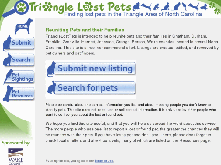 www.trianglelostpets.com