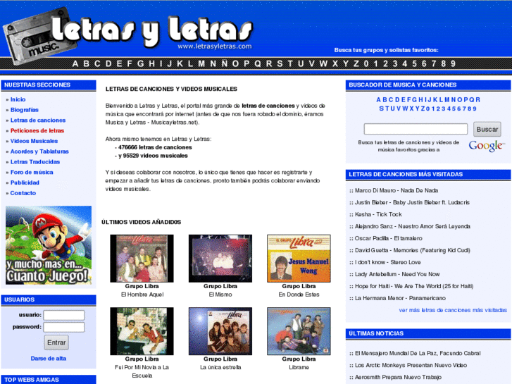 www.letrasyletras.com