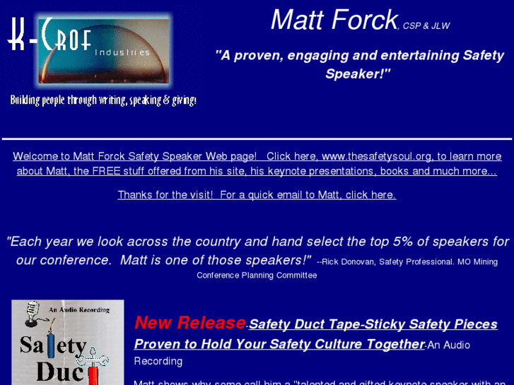 www.mattforcksafetyspeaker.com