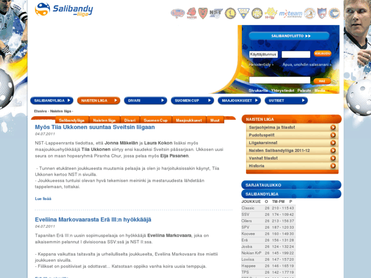 www.naistensalibandyliiga.fi
