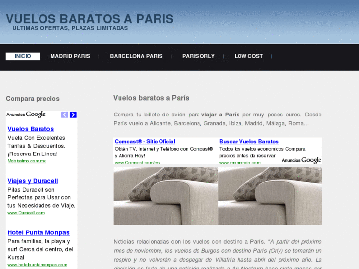 www.vuelosbaratosaparis.es