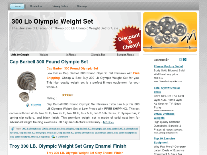 www.300lbolympicweightsetsale.com