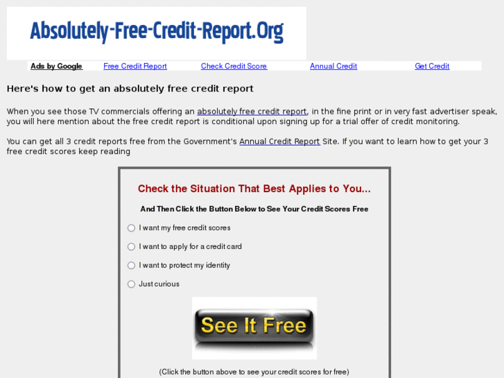 www.absolutely-free-credit-report.org