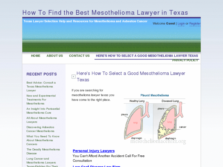 www.mesotheliomalawyertexas.net