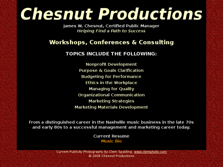 www.chesnutproductions.com