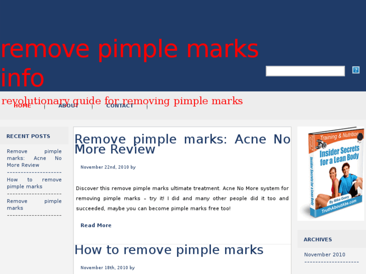 www.removepimplemarks.org