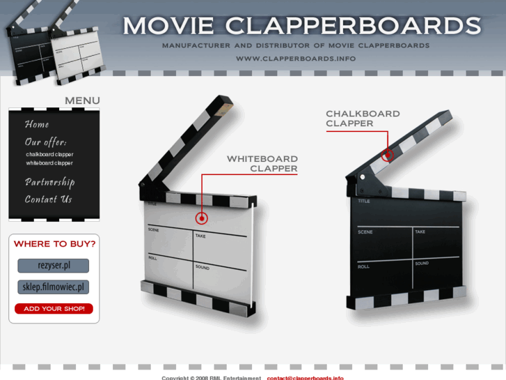 www.clapperboards.info