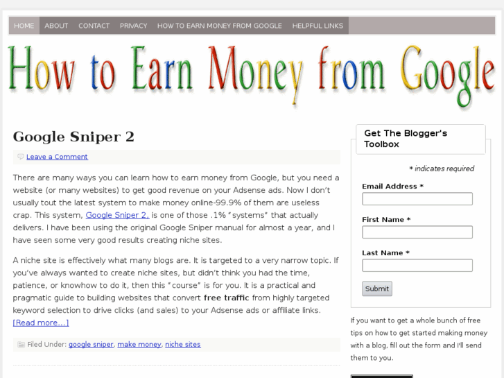 www.howtoearnmoneyfromgoogle.com