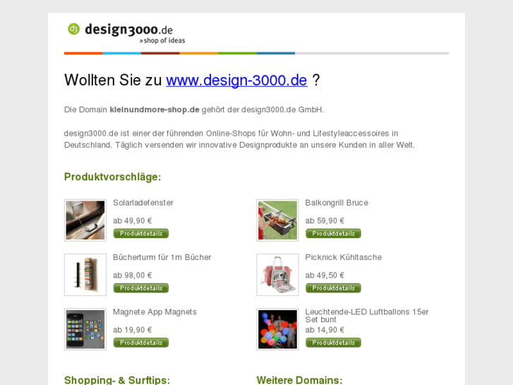 www.kleinundmore-shop.de