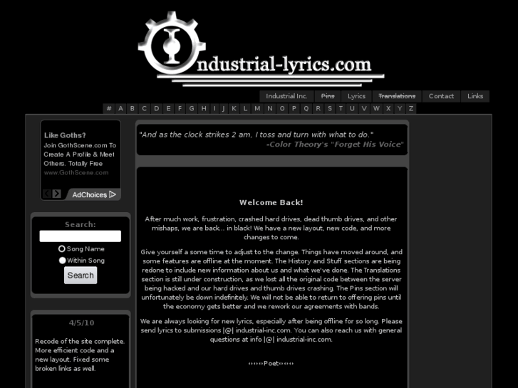 www.industrial-lyrics.com