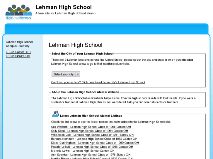 www.lehmanhighschoolalumni.com