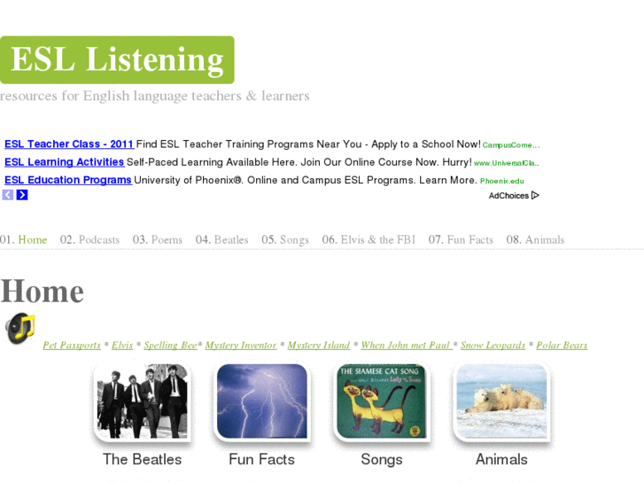 www.esllistening.org