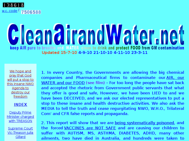 www.cleanairandwater.net