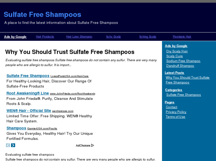 www.sulfatefreeshampoos.net