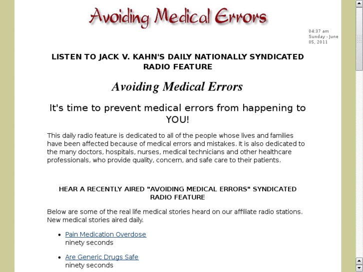 www.avoidingmedicalerrors.net
