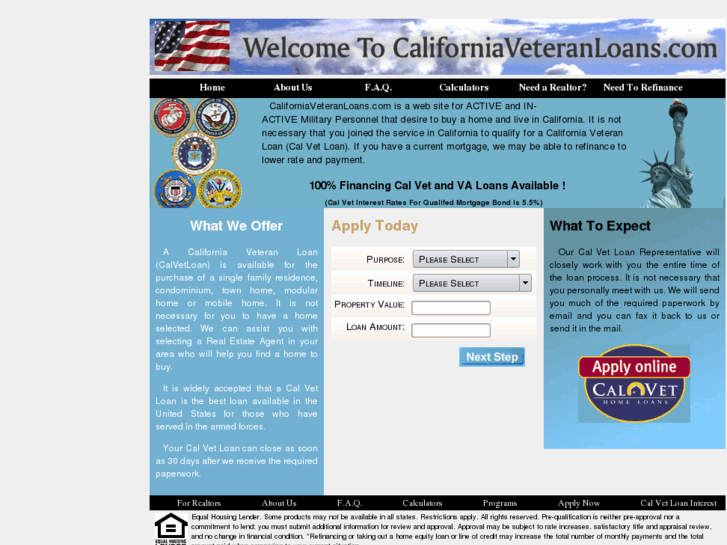 www.californiaveteranloans.com