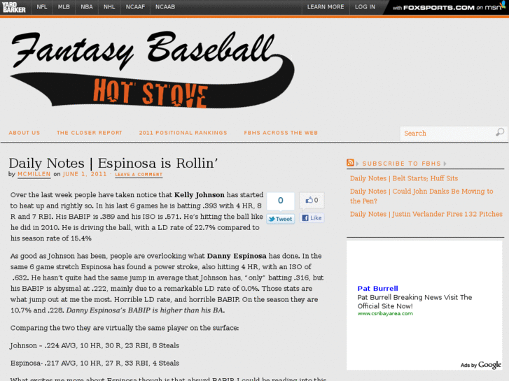 www.fantasybaseballhotstove.com