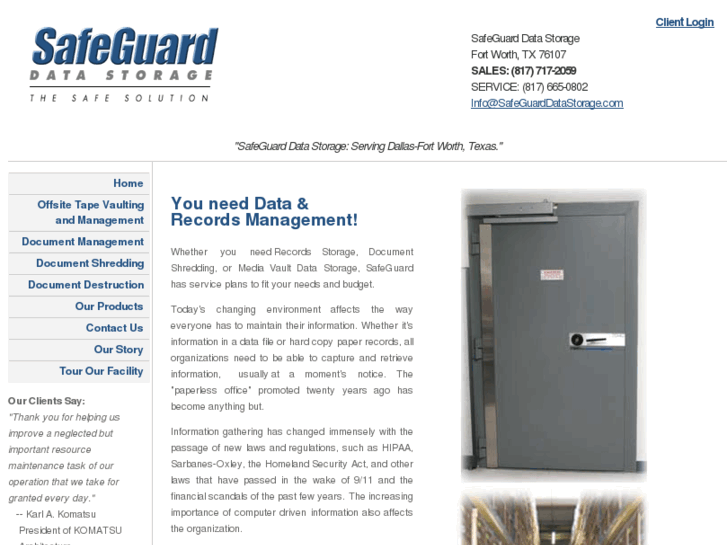 www.safeguarddatastorage.com