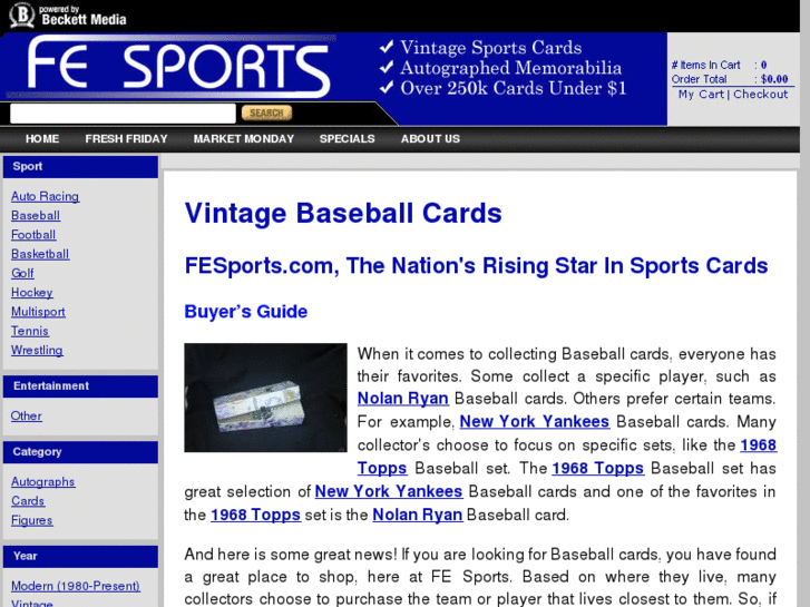 www.vintagebaseballcards.info