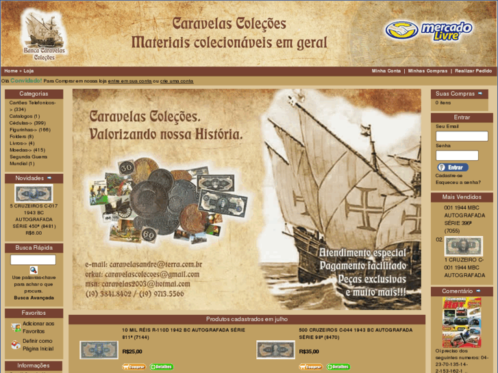 www.caravelascolecoes.com.br