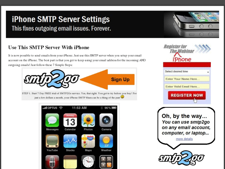 www.iphonesmtpserversettings.com