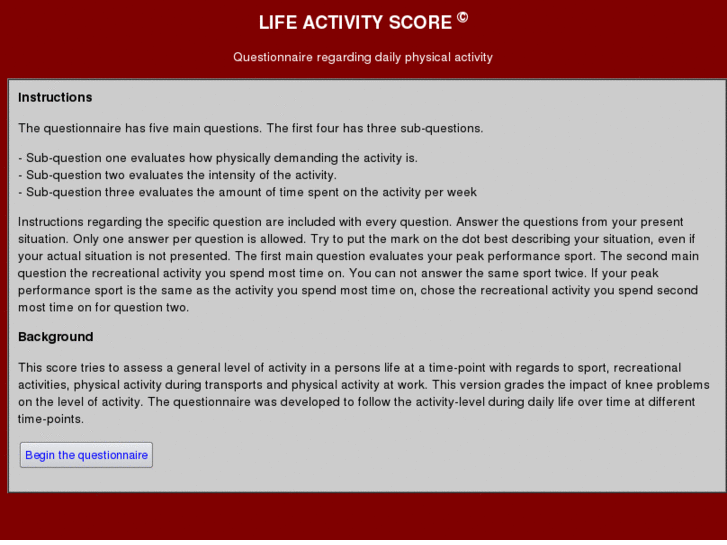 www.lifeactivityscore.org