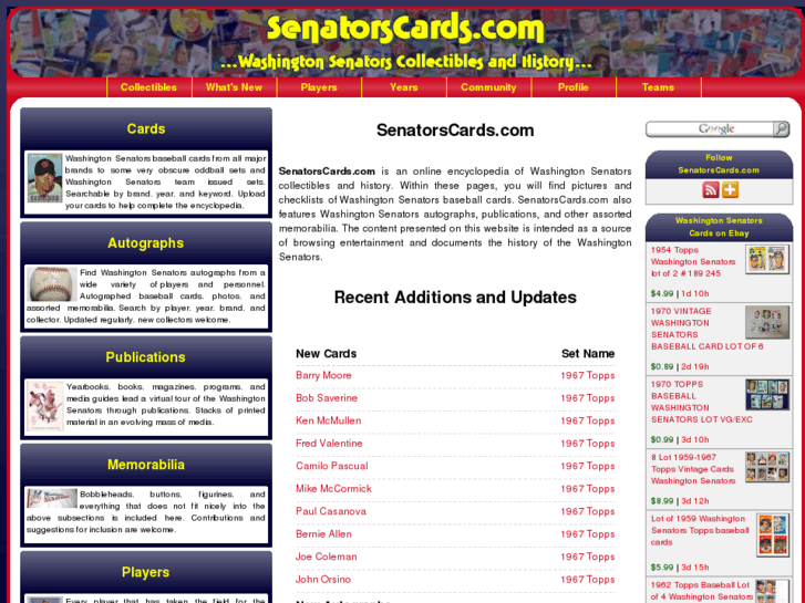 www.senatorscards.com