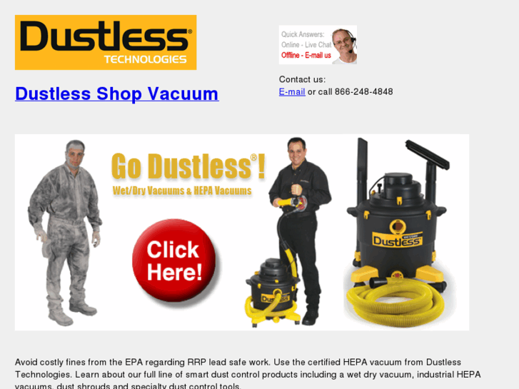 www.dustless-shop-vacuum.com