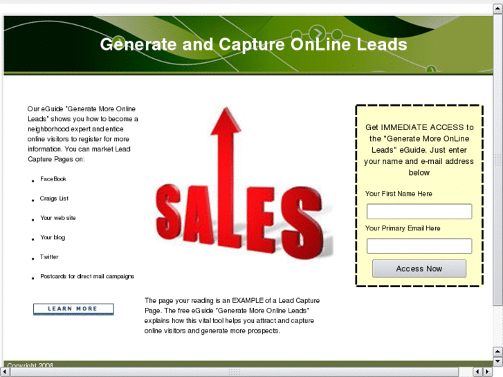 www.generateonlineleads.info
