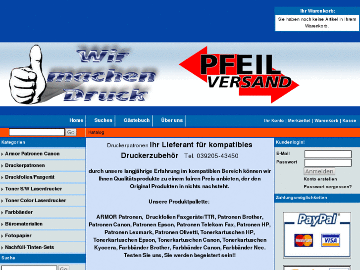 www.pfeilversand.de