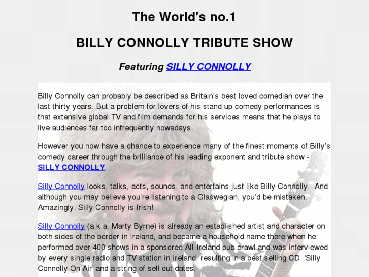 www.billyconnollytribute.com