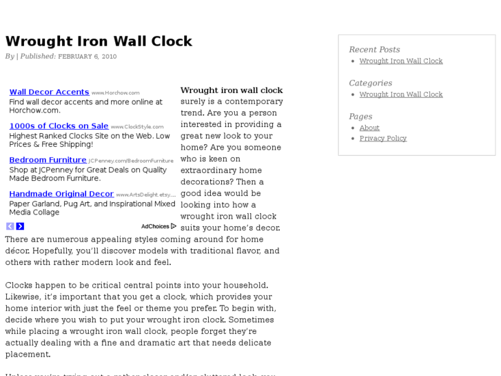 www.wroughtironwallclock.org