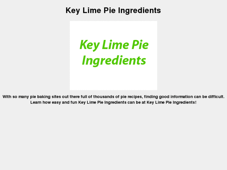 www.keylimepieingredients.com