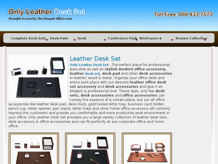 www.onlyleatherdeskset.com