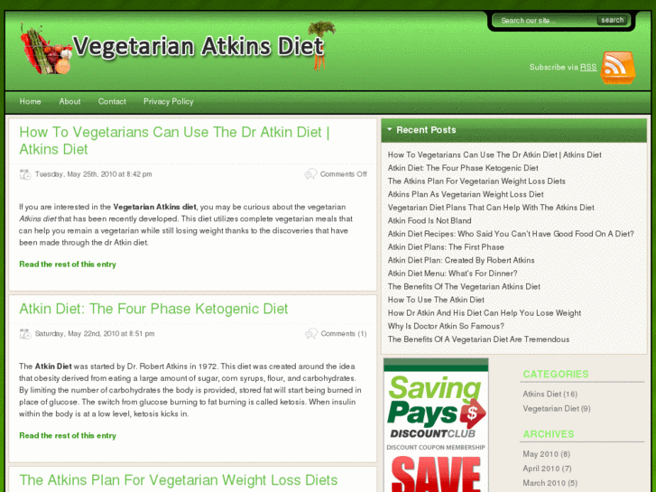 www.vegetarianatkinsdiet.com