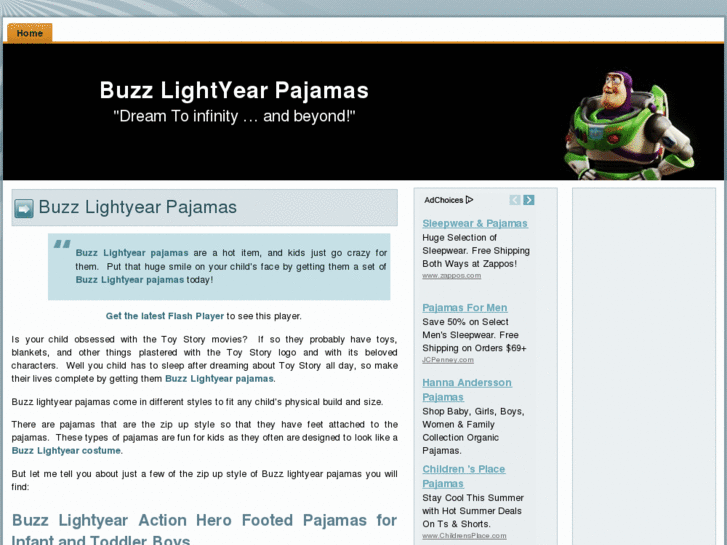 www.buzzlightyearpajamas.com