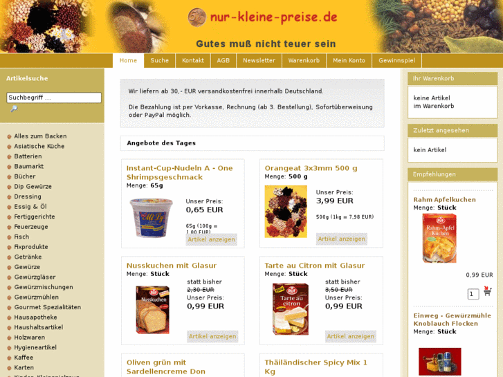 www.nur-kleine-preise.de