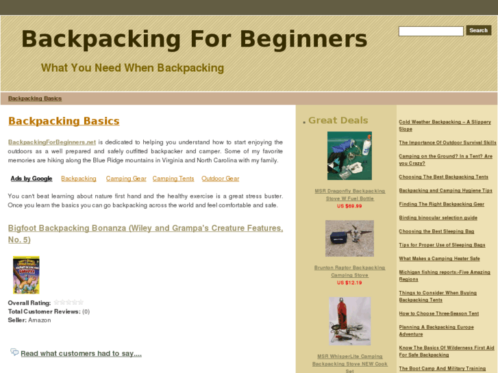 www.backpackingforbeginners.net