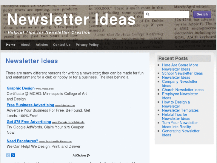 www.newsletterideas.net