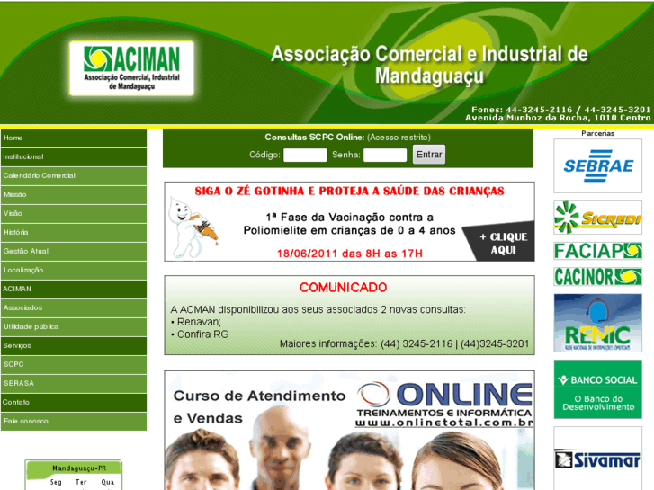 www.acimandaguacu.com.br